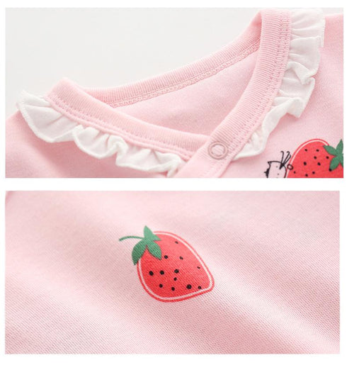 Baby Girl Long Sleeve Jumpsuit Baby Cute Printed Fart Jacket